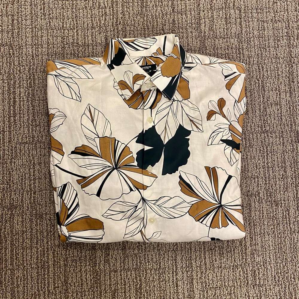 Express Floral Print Men's Shirt